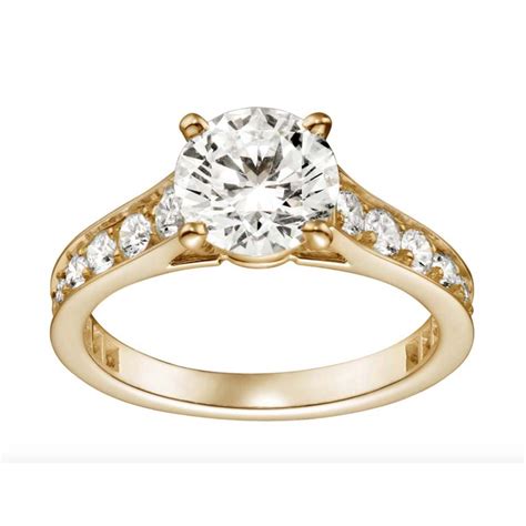 cartier yellow ring|vintage cartier diamond engagement rings.